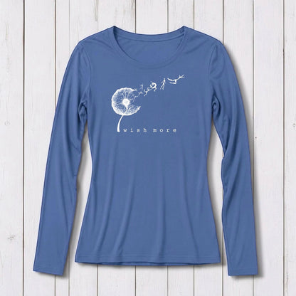 "Wish More" Dandelion Long Sleeve T-Shirt for Women