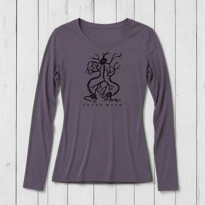 "Think More" Long Sleeve T-Shirt for Women