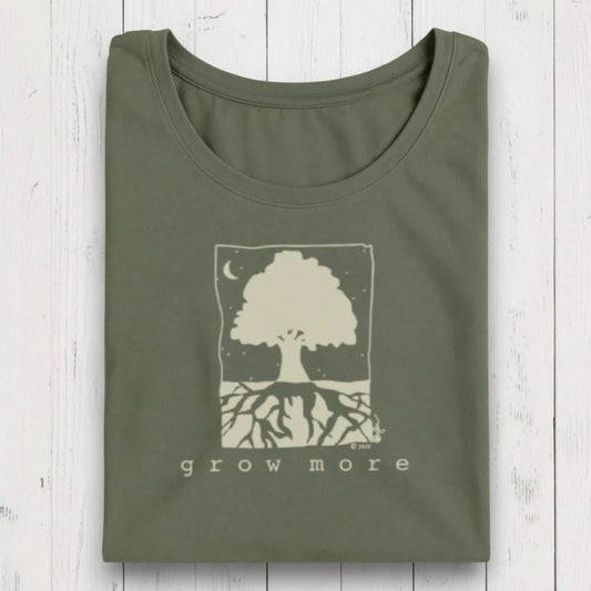 "Grow More" Tree Long Sleeve T-Shirt for Women