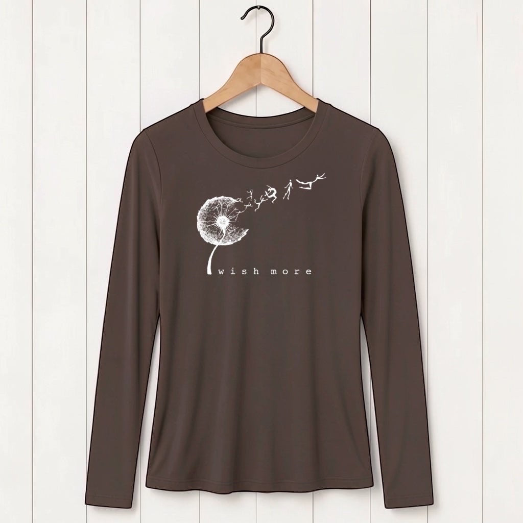 "Wish More" Dandelion Long Sleeve T-Shirt for Women