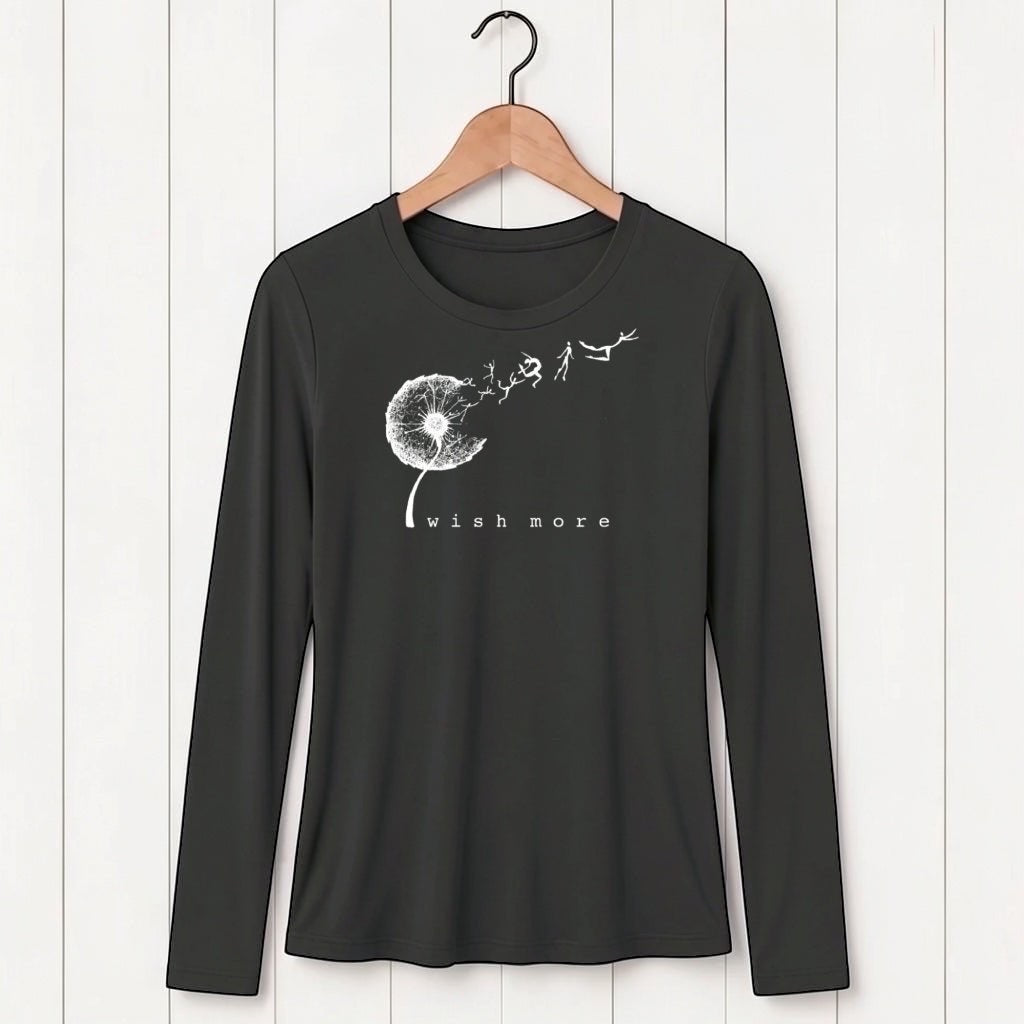 "Wish More" Dandelion Long Sleeve T-Shirt for Women