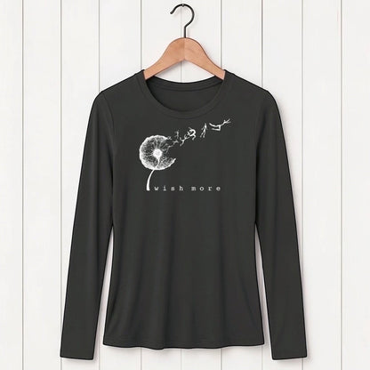 "Wish More" Dandelion Long Sleeve T-Shirt for Women