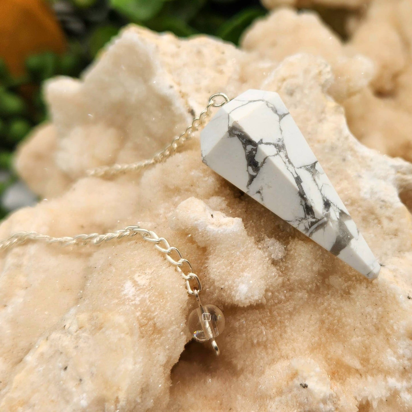 White Howlite Pendulum