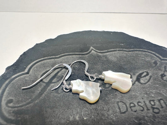Kitty Mother of Pearl Earrings*