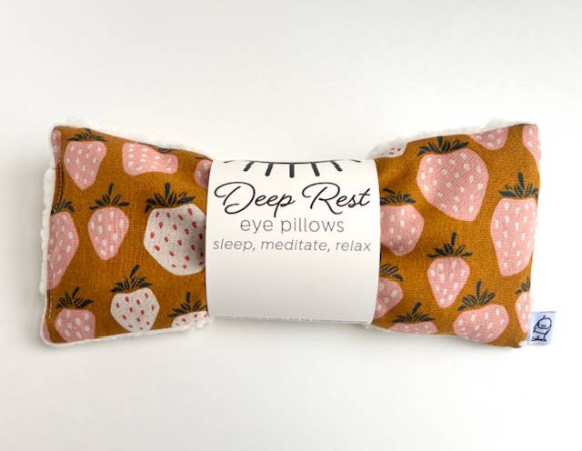 Strawberry-patterned deep rest eye pillow