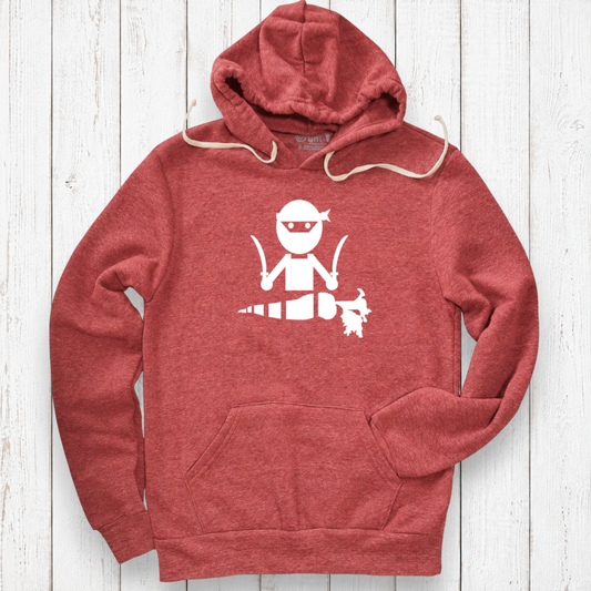 Brick-red heather hoodie flat lay.png