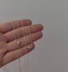 14k Mini Trio Diamond Necklace: 18 inches / 14K Yellow Uni-T 