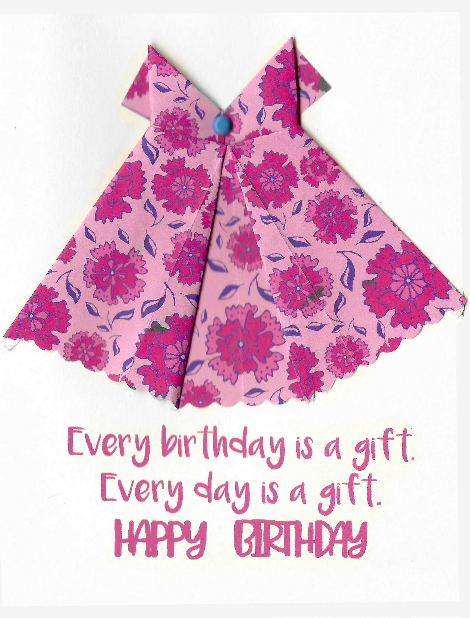 every birthday is a gift ... pink floral dress Virginia Fitzgerald