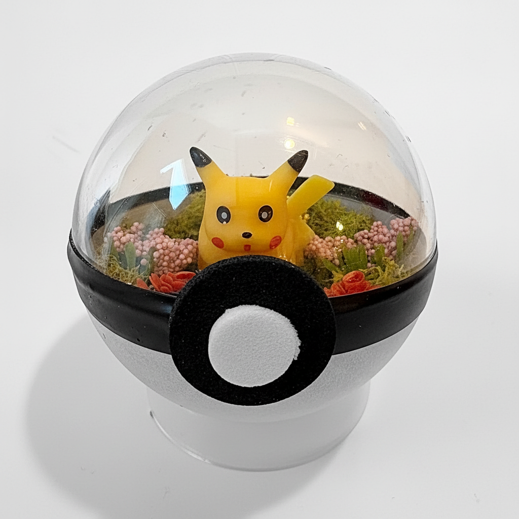 Small Pikachu Pokeball Terrarium