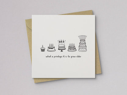 What a Privilege to Grow Older Birthday Card