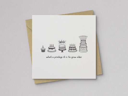 What a Privilege to Grow Older Birthday Card