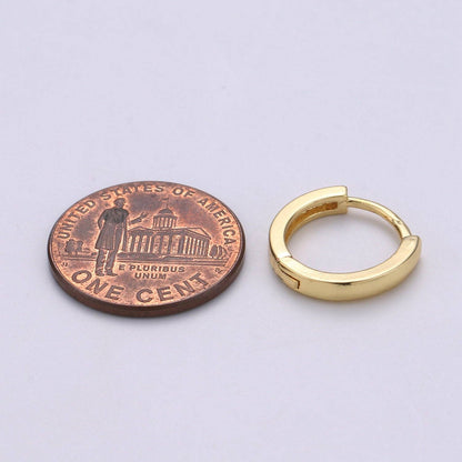 15mm Simple Round Hoop Huggie Earring*
