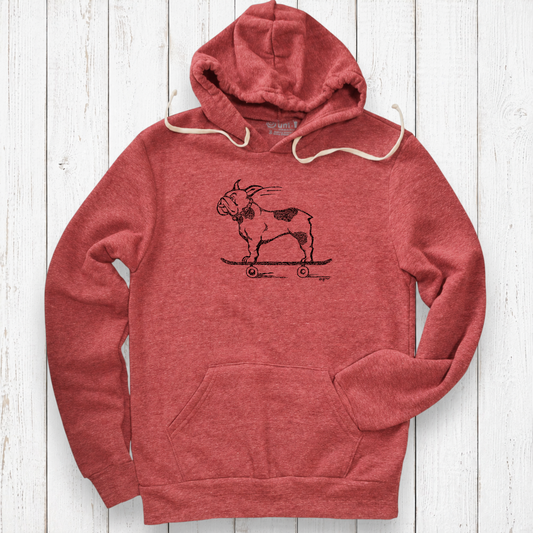 Brick-red heather hoodie flat lay.png