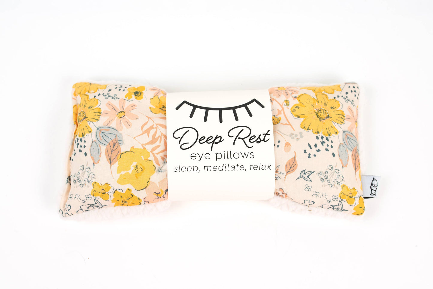 Deep Rest Eye Pillow - Relaxation & Sleep Aid with floral design and soft texture, ideal for stress relief and meditation routines.