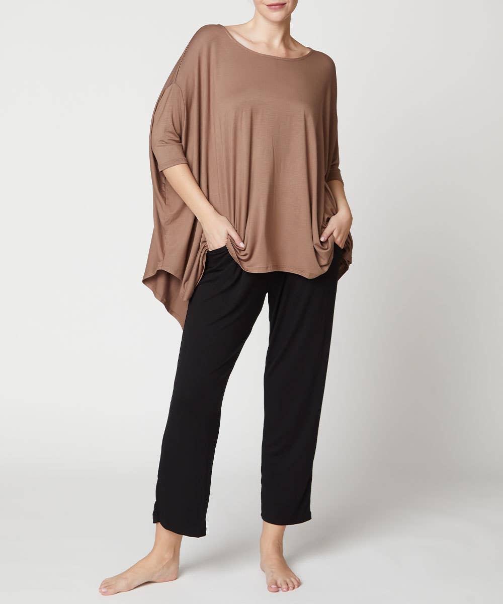 Bamboo Poncho Tunic Top