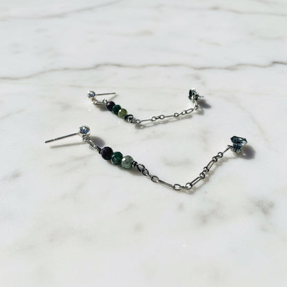 Chain Loop Earrings on display