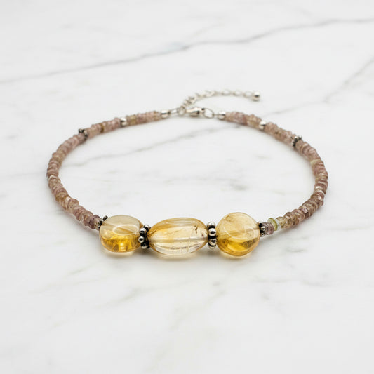 Citrine and Labradorite Bracelet