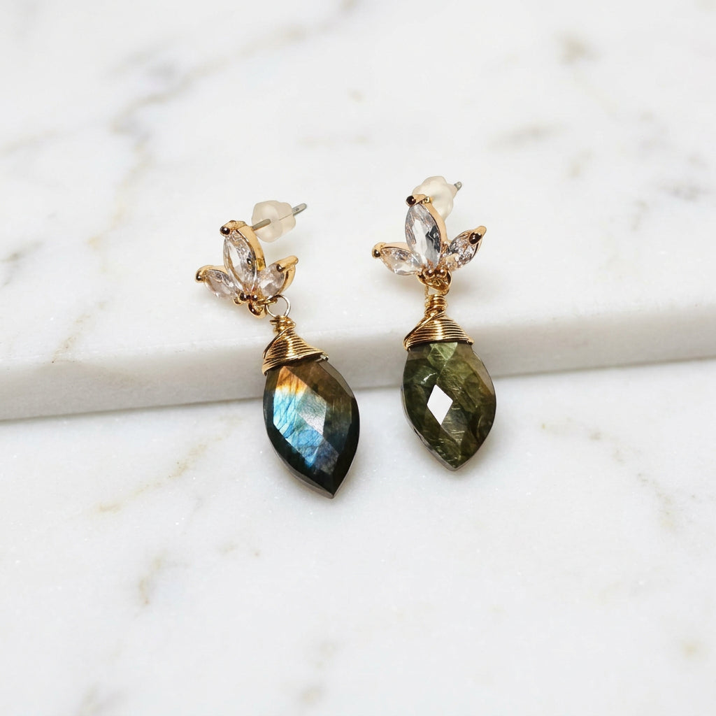 Marquise Labradorite Earrings