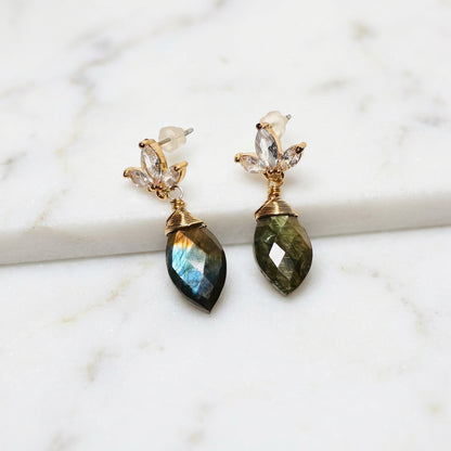 Marquise Labradorite Earrings