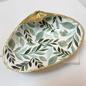 Tropical Greenery Clam Shell Ring Dish Ana Razavi