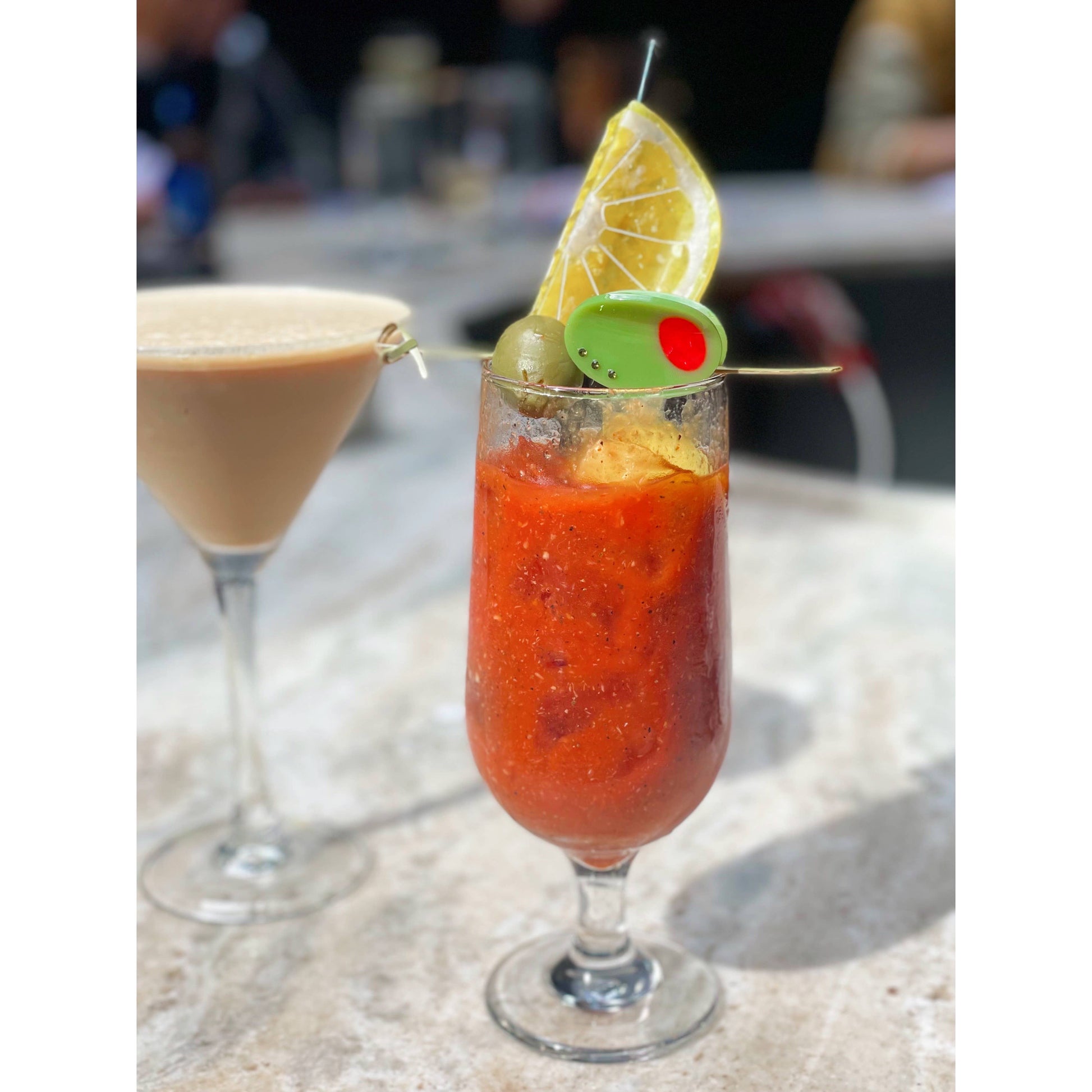 Sunshine Yellow Lemon Claw Hair Clip styled as a drink garnish, highlighting its playful summer vibe and fruity design.