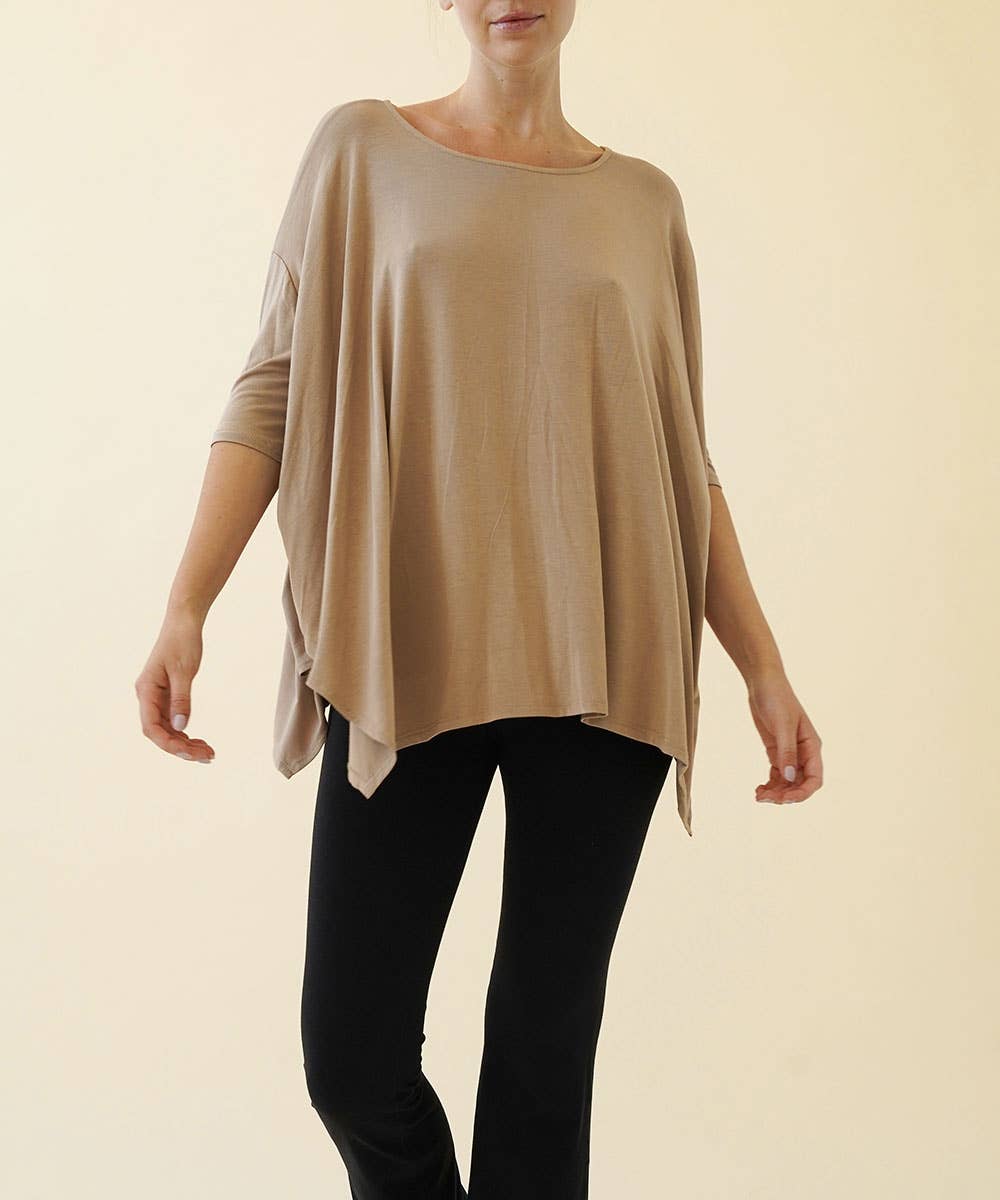 Bamboo Poncho Tunic Top