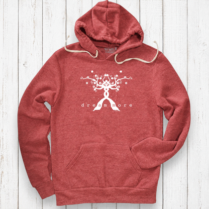 Brick-red heather hoodie flat lay.png