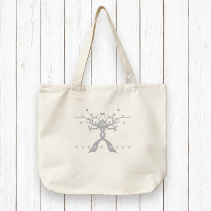 Dream Chaser Gift Organic Canvas Tote Bag - DREAM MORE Artist Design