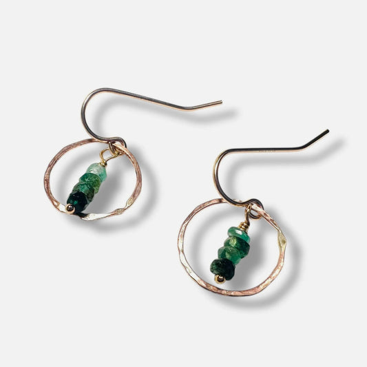 Dainty Emerald Earrings*