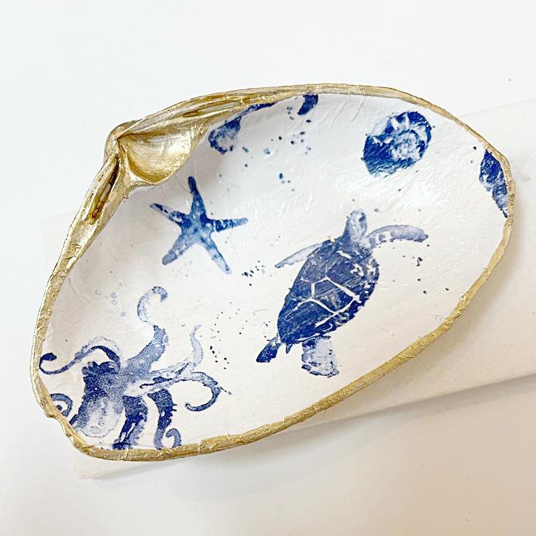 Sea Turtle Clam Shell Ring Dish Ana Razavi