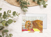 Orange Tabby Cat Note Card Mandy Warhol Fine Art