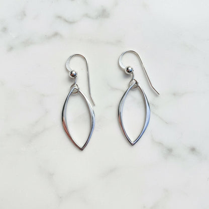 Silver Marquise Earrings jewelry