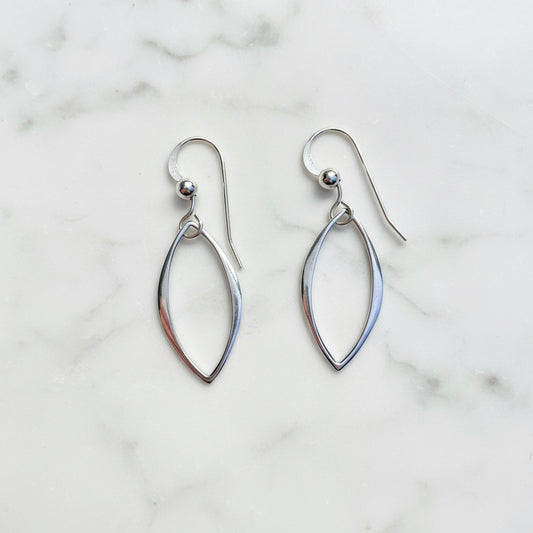 Silver Marquise Earrings jewelry