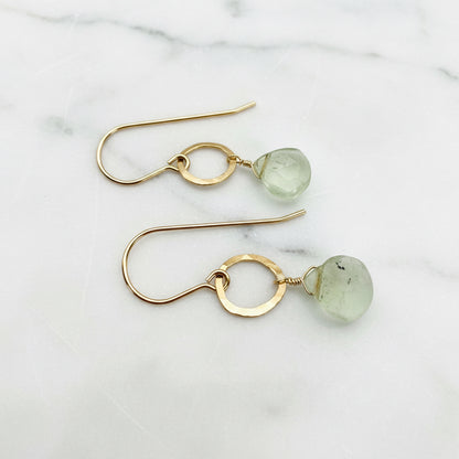 Circle Earrings-Fluorite