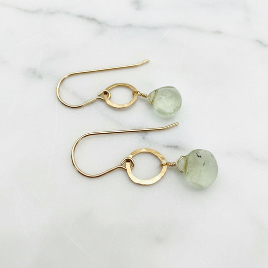 Circle Earrings-Fluorite