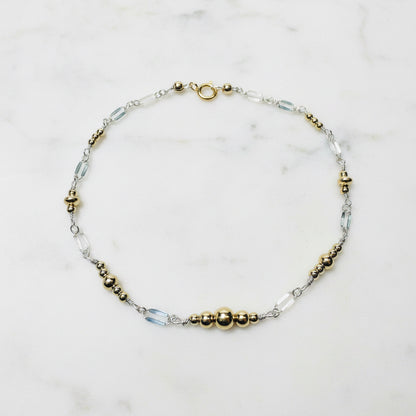 Gold and Silver Bead Bracelet