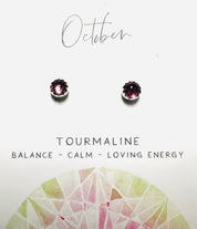 Birthstone Studs, Silver Studs, Genuine Gemstone Studs, birthday Gifts Janine Design