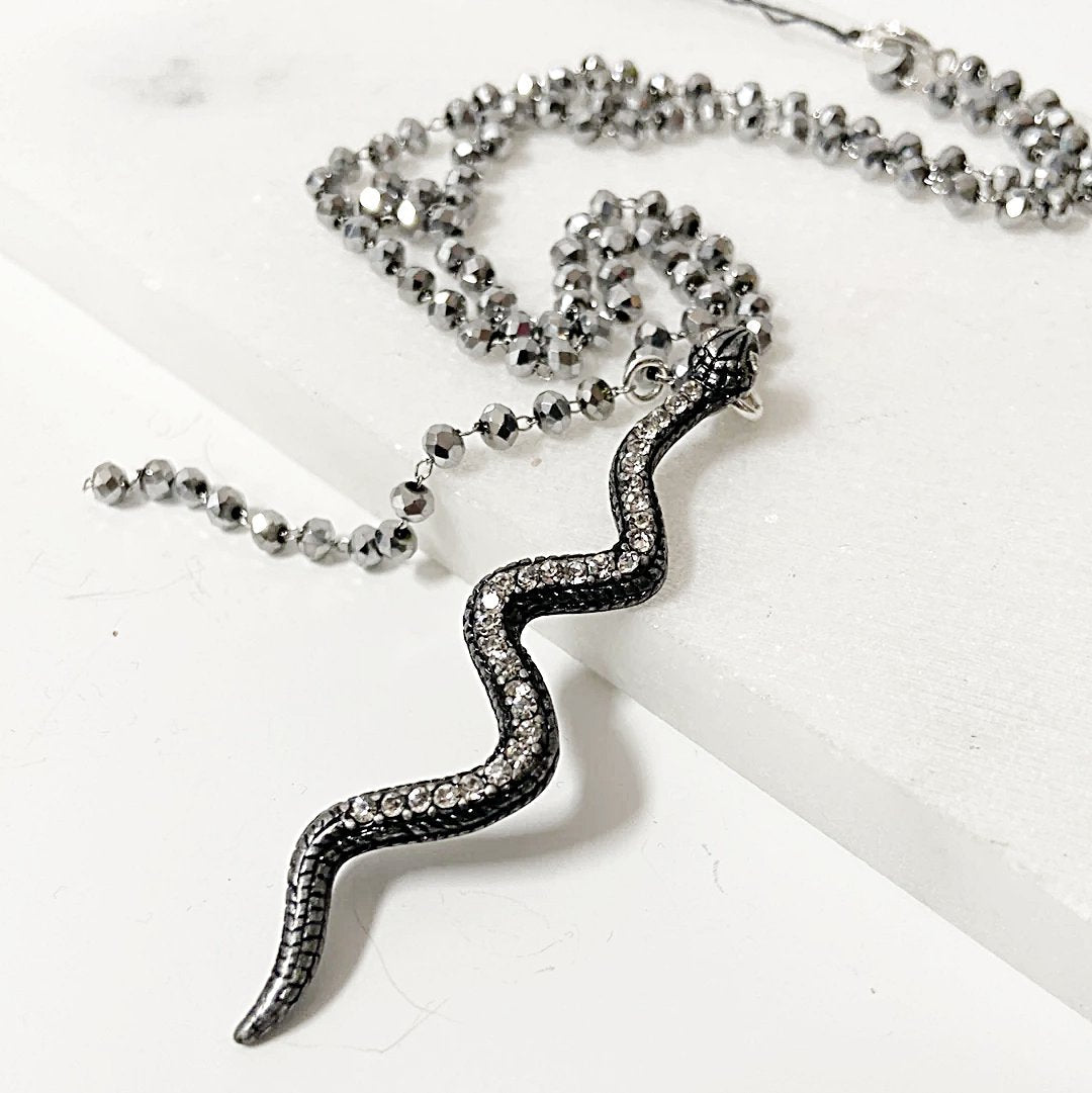 Cubic Zirconia Snake Necklace Regina McGearty