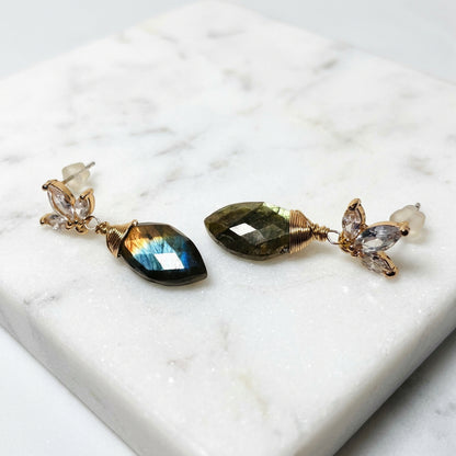Marquise Labradorite Earrings
