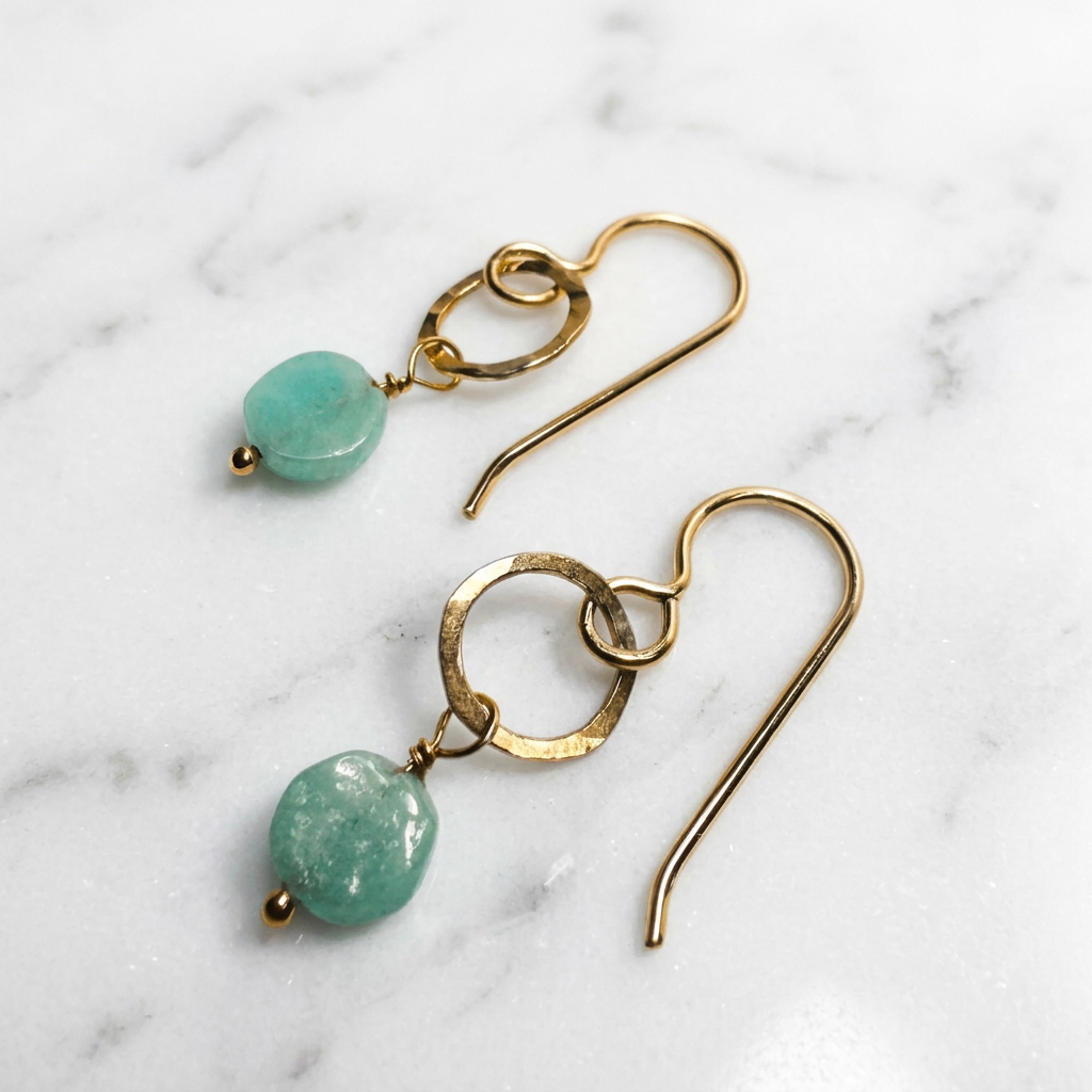 Dainty Larimar Earrings