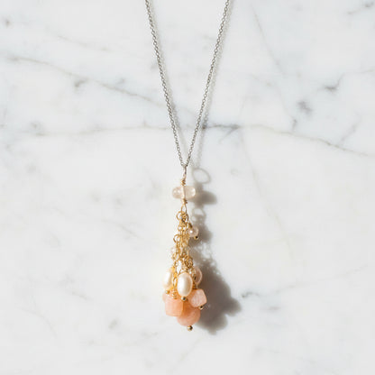 Peach Moonstone Necklace***