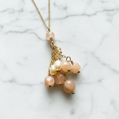 Peach Moonstone Necklace***