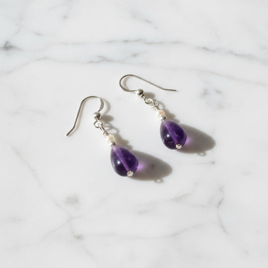 Amethyst Drop Earrings