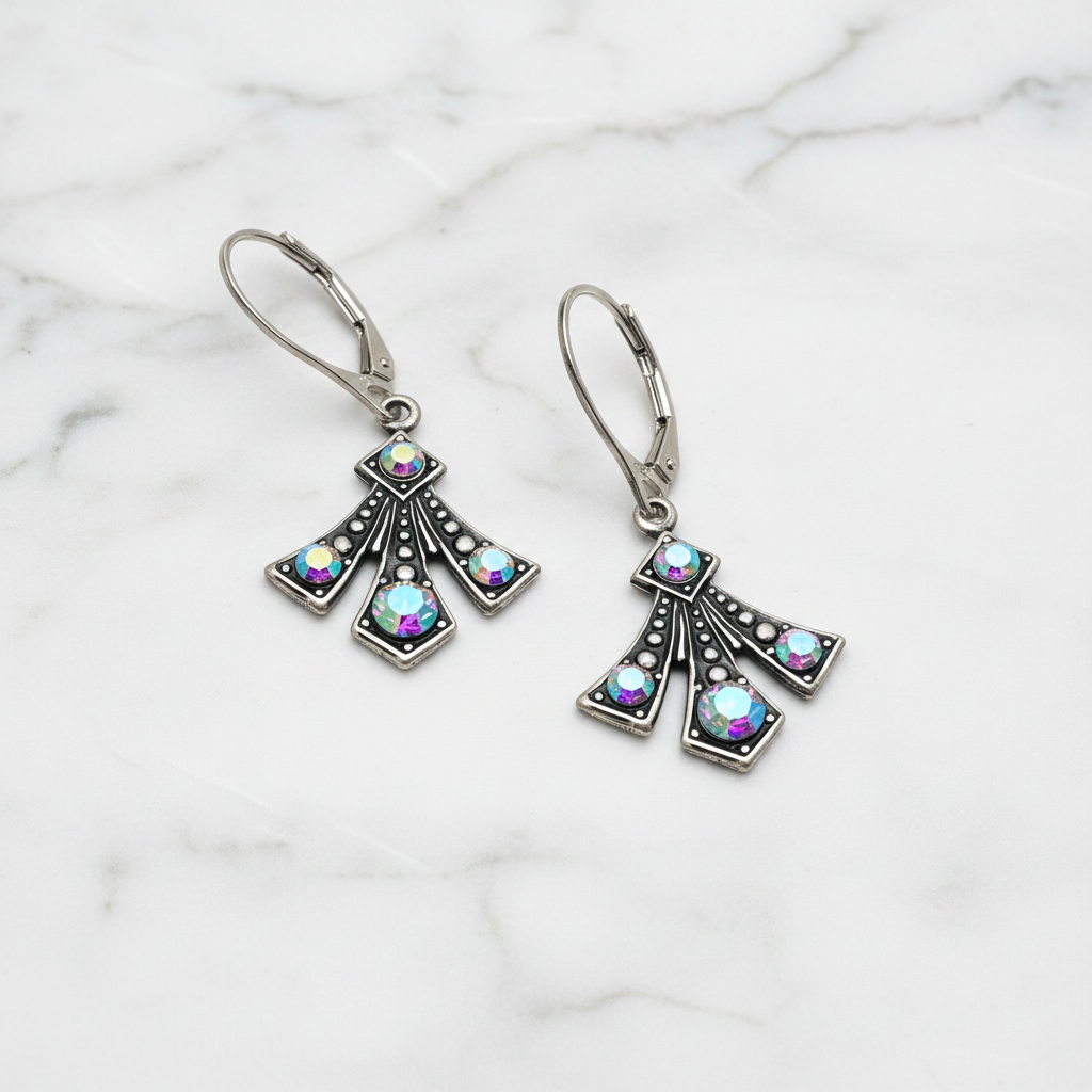 Vintage Inspired Crystal Earrings