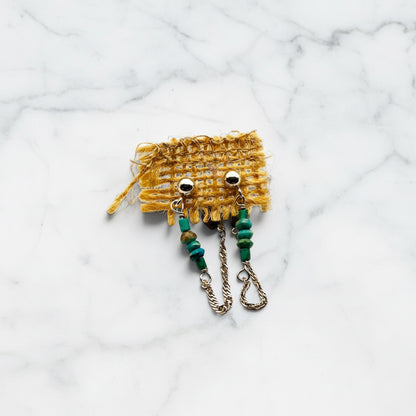 Turquoise Chain Loop Earrings