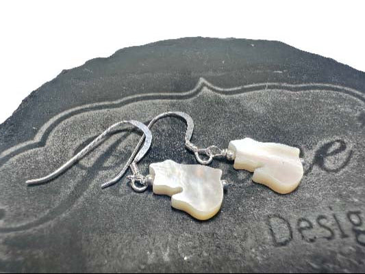 Kitty Mother of Pearl Earrings*