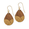 Earrings - Deco Drop Gold Treeline and Tide