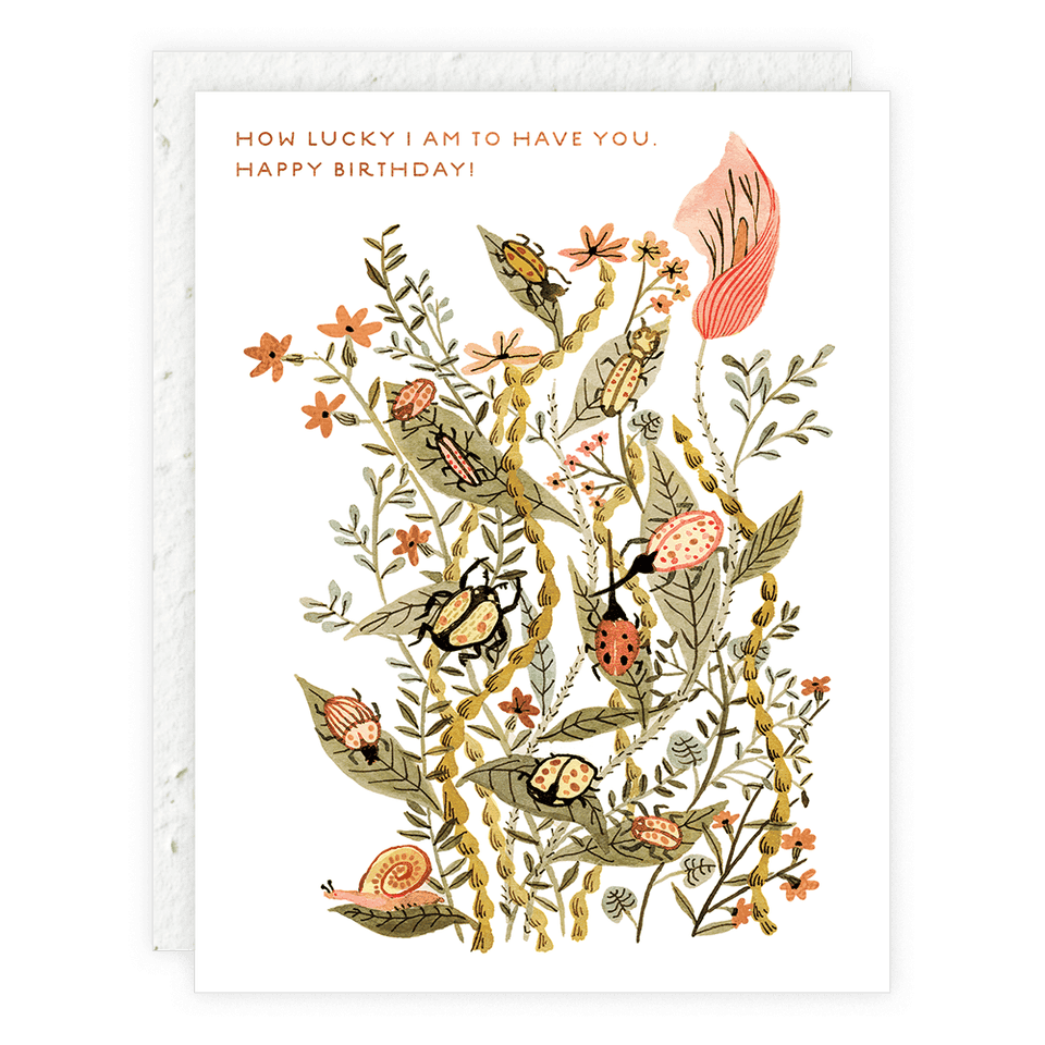 How Lucky I Am - Birthday Card Seedlings