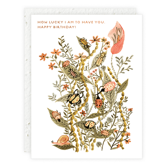 How Lucky I Am - Birthday Card Seedlings