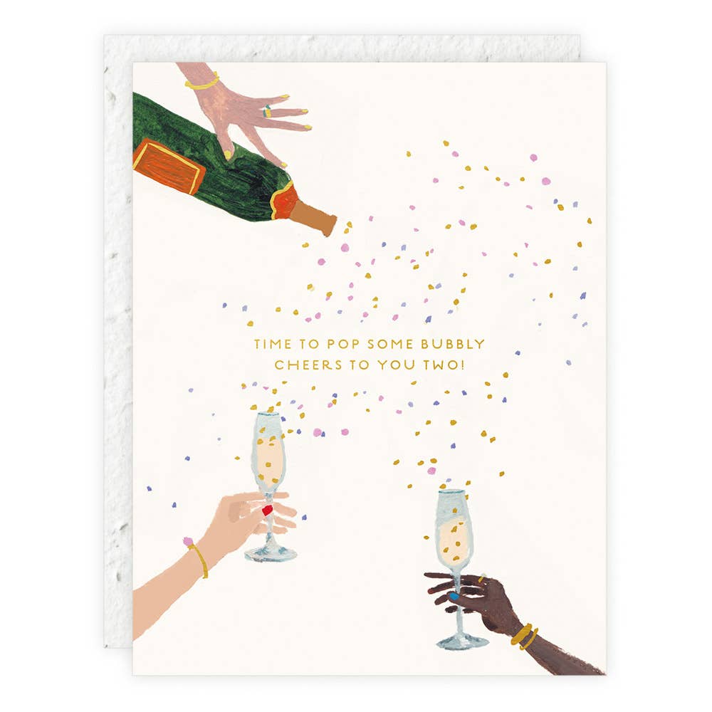 Pop Some Bubbly - Wedding + Engagement Card Seedlings